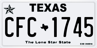 TX license plate CFC1745