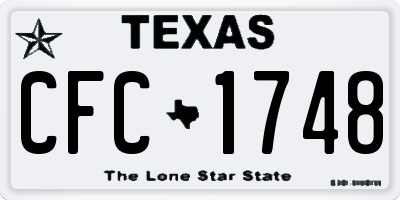 TX license plate CFC1748