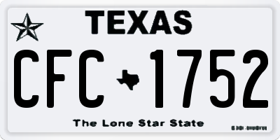 TX license plate CFC1752