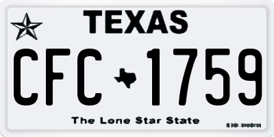 TX license plate CFC1759