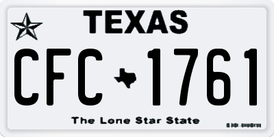 TX license plate CFC1761