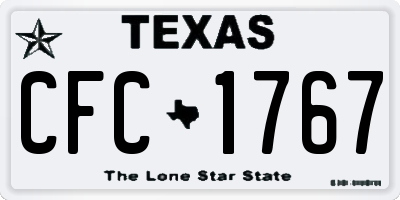 TX license plate CFC1767