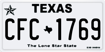 TX license plate CFC1769