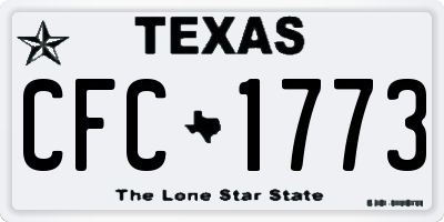 TX license plate CFC1773