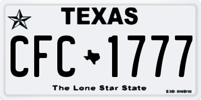 TX license plate CFC1777