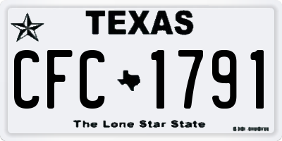 TX license plate CFC1791