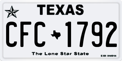 TX license plate CFC1792