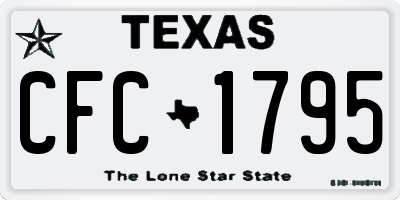 TX license plate CFC1795