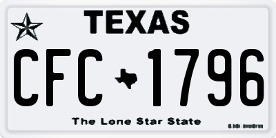 TX license plate CFC1796