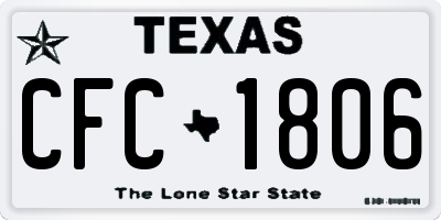 TX license plate CFC1806