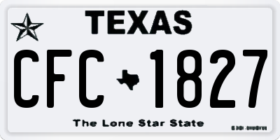 TX license plate CFC1827