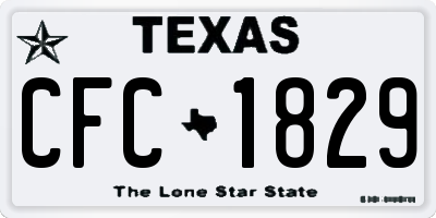 TX license plate CFC1829