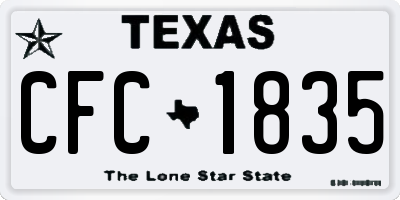 TX license plate CFC1835