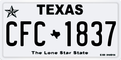 TX license plate CFC1837