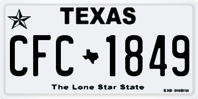 TX license plate CFC1849