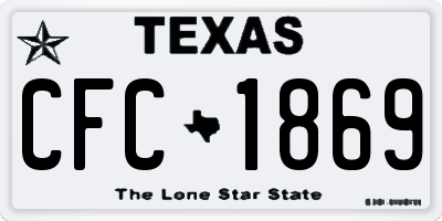 TX license plate CFC1869