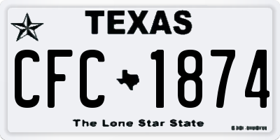 TX license plate CFC1874