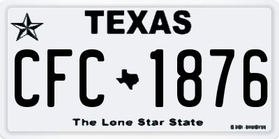 TX license plate CFC1876