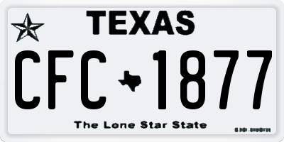 TX license plate CFC1877
