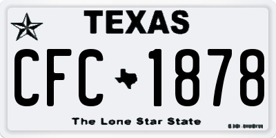 TX license plate CFC1878