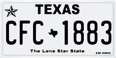 TX license plate CFC1883