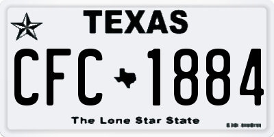 TX license plate CFC1884