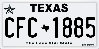 TX license plate CFC1885