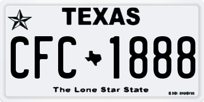 TX license plate CFC1888