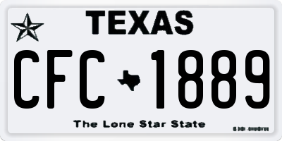 TX license plate CFC1889