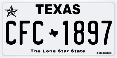 TX license plate CFC1897