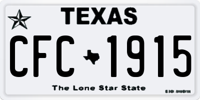 TX license plate CFC1915