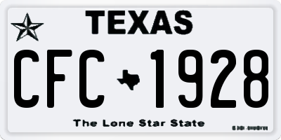 TX license plate CFC1928