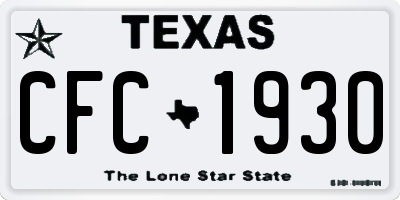 TX license plate CFC1930