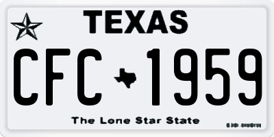 TX license plate CFC1959
