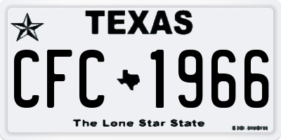 TX license plate CFC1966