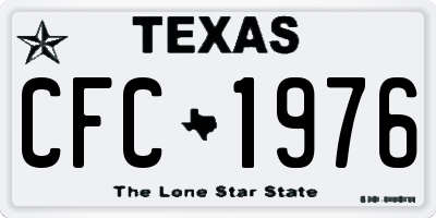 TX license plate CFC1976