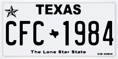 TX license plate CFC1984
