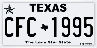 TX license plate CFC1995