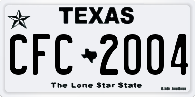 TX license plate CFC2004