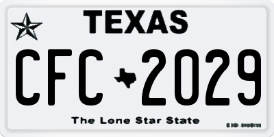 TX license plate CFC2029