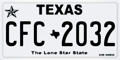 TX license plate CFC2032