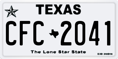 TX license plate CFC2041