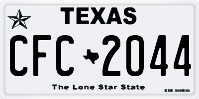 TX license plate CFC2044