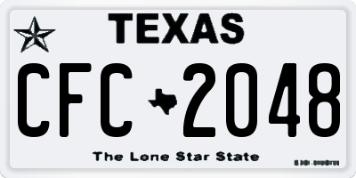 TX license plate CFC2048