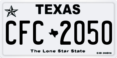 TX license plate CFC2050