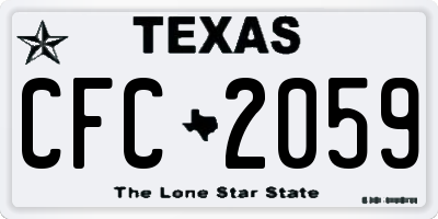 TX license plate CFC2059