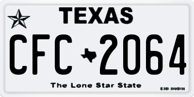 TX license plate CFC2064