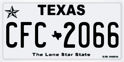 TX license plate CFC2066