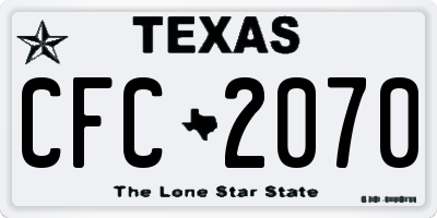 TX license plate CFC2070