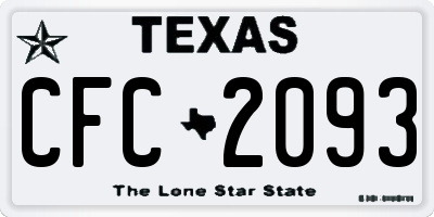 TX license plate CFC2093